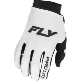 Gants FLY RACING Pro Lite - blanc/noir | Oxmoto