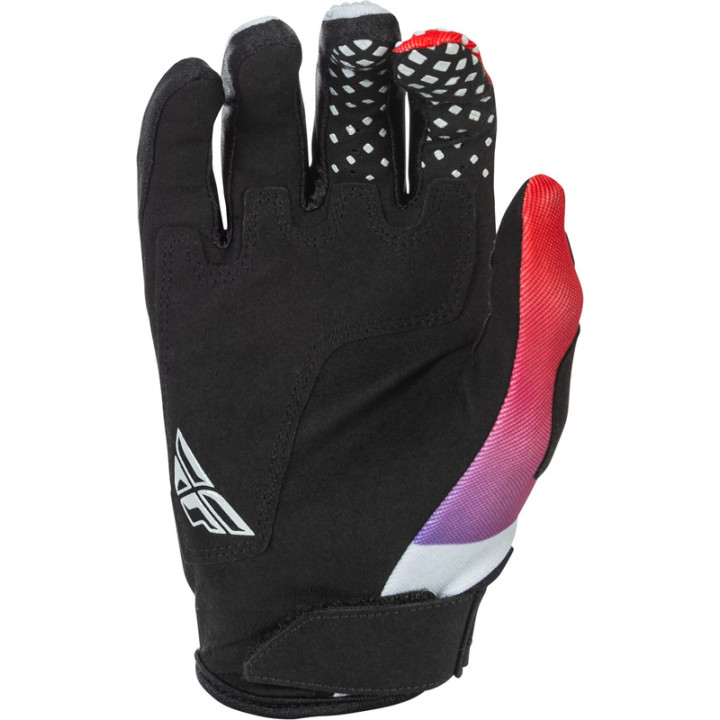 Gants FLY RACING Kinetic - gris/rouge/violet/noir | Oxmoto