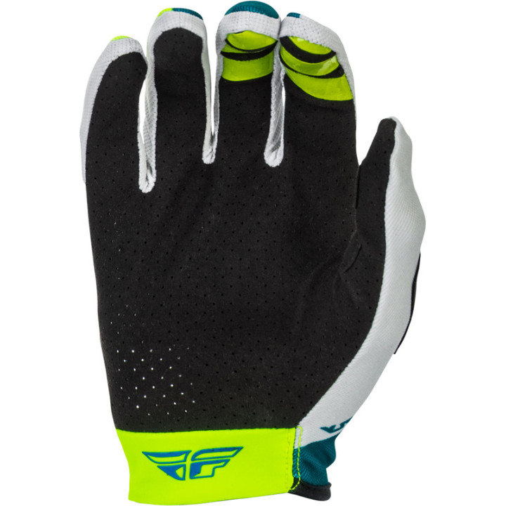 Gants FLY RACING Lite - gris/Lime/Teal | Oxmoto