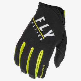 Gants FLY RACING Windproof - noir/jaune fluo | Oxmoto