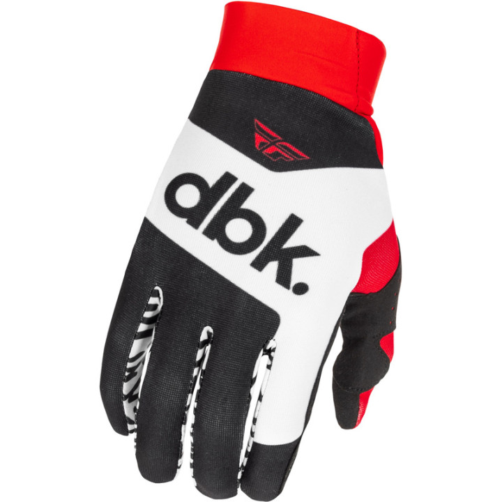 Gants FLY RACING Pro Lite DBK - noir/blanc/rouge | Oxmoto