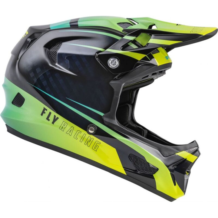 Casque FLY RACING Werx-R Teal/Jaune/Noir | Oxmoto