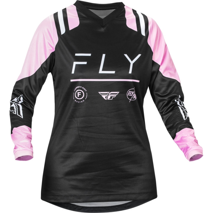 Maillot femme FLY RACING F-16 - noir/lavande | Oxmoto