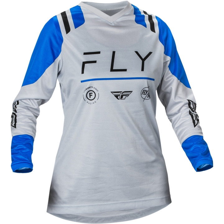 Maillot femme FLY RACING F-16 - Arctic Grey/bleu | Oxmoto