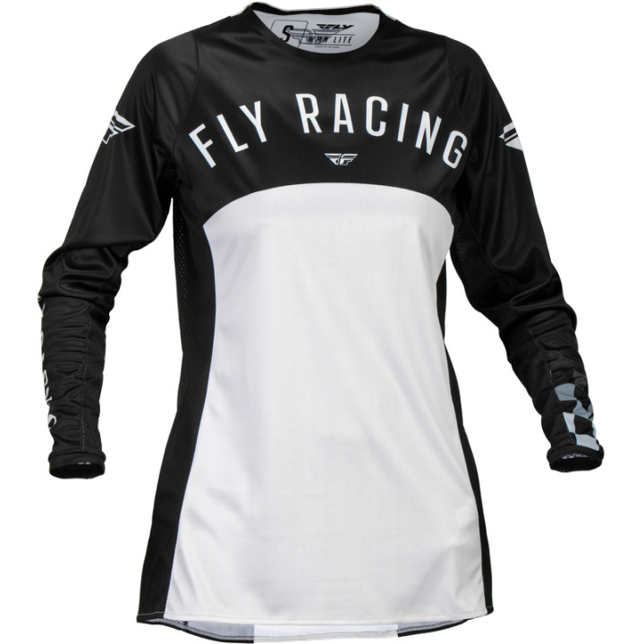Maillot femme FLY RACING Lite - noir/gris clair | Oxmoto