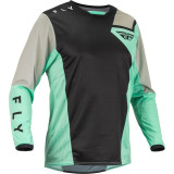 Maillot FLY RACING Kinetic Jet Noir/Mint/Gris | Oxmoto