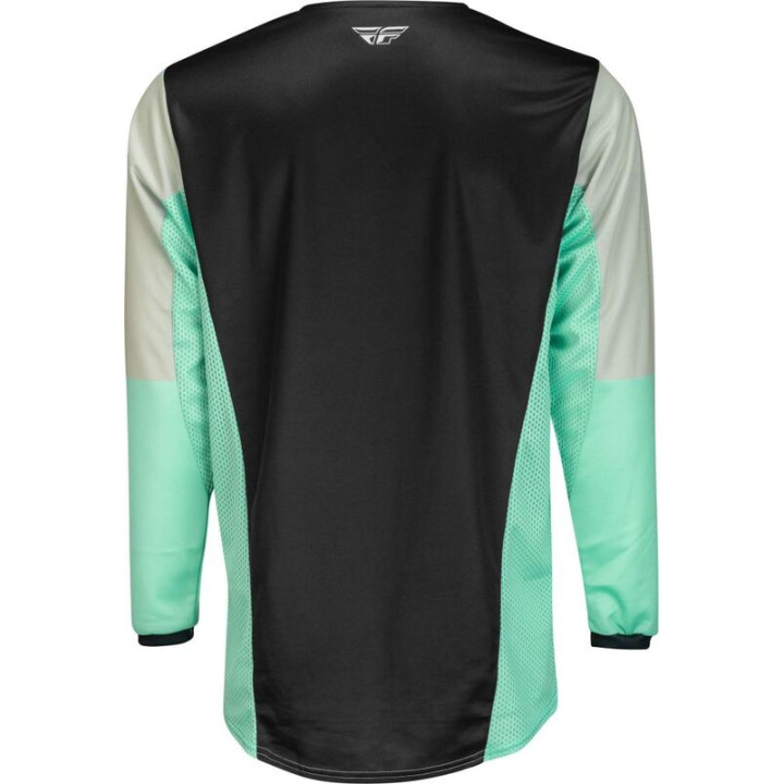 Maillot FLY RACING Kinetic Jet Noir/Mint/Gris | Oxmoto