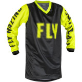 Maillot enfant FLY RACING F-16 - noir/jaune fluo | Oxmoto