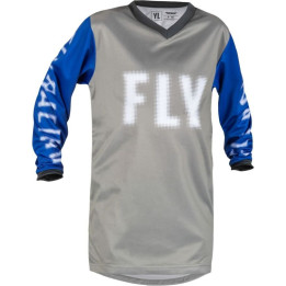 Maillot enfant FLY RACING F-16 - gris/bleu | Oxmoto