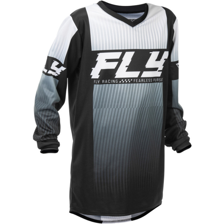 Maillot enfant FLY RACING F-16 - noir/blanc | Oxmoto