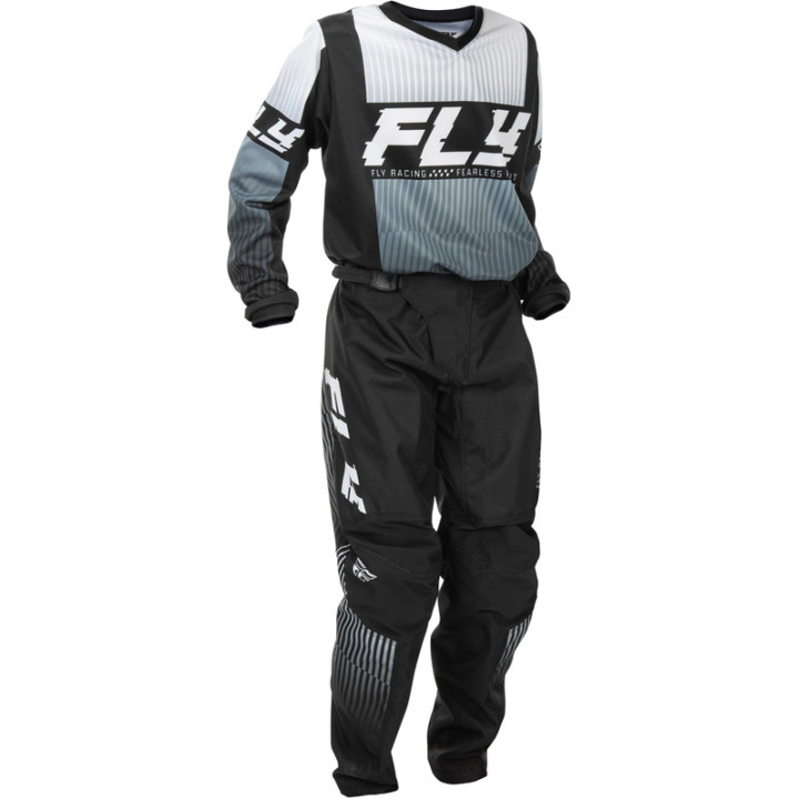 Maillot enfant FLY RACING F-16 - noir/blanc | Oxmoto