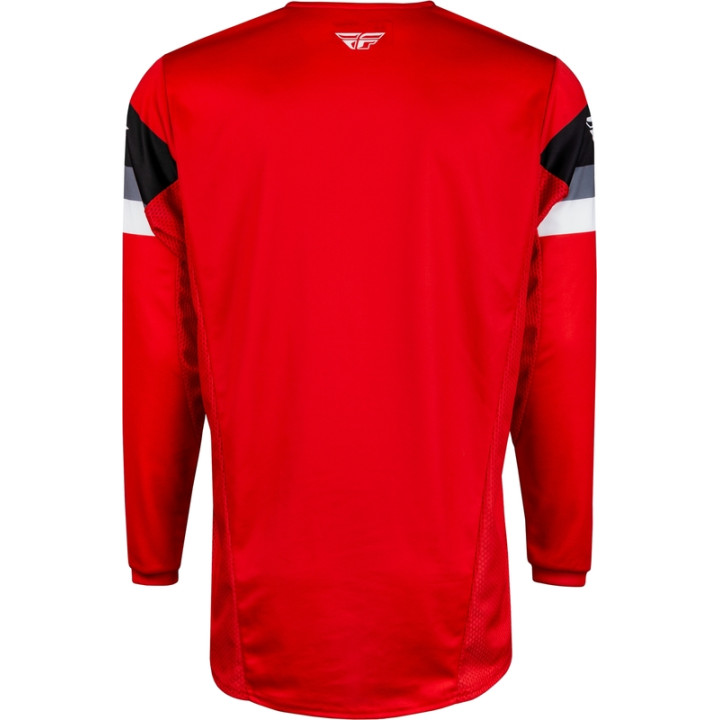 Maillot FLY RACING Kinetic Prix - rouge/gris/blanc | Oxmoto