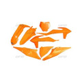 Kit plastiques UFO orange fluo KTM SX/SX-F | Oxmoto
