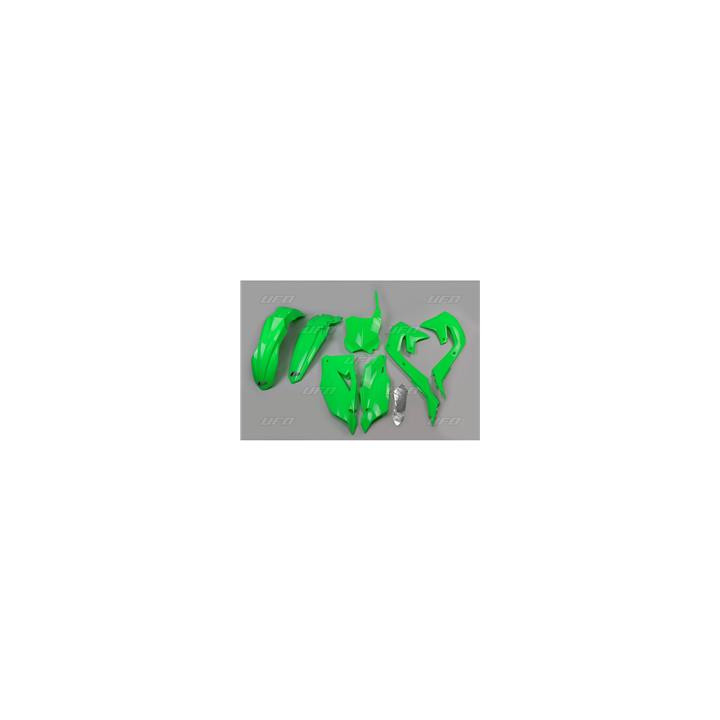 Kit plastiques UFO vert fluo Kawasaki KX450 | Oxmoto
