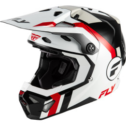 Casque FLY RACING Formula CP Seal - blanc/noir/rouge