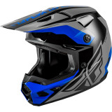 Casque FLY RACING Kinetic Crest - gris/noir/bleu | Oxmoto