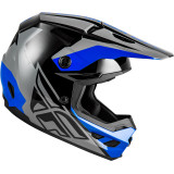 Casque FLY RACING Kinetic Crest - gris/noir/bleu | Oxmoto