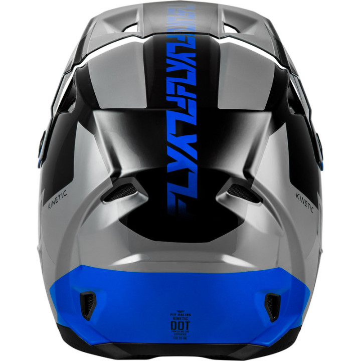 Casque FLY RACING Kinetic Crest - gris/noir/bleu | Oxmoto