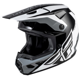 Casque FLY RACING Kinetic Crest - noir/blanc/gris | Oxmoto