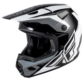 Casque FLY RACING Kinetic Crest - noir/blanc/gris | Oxmoto