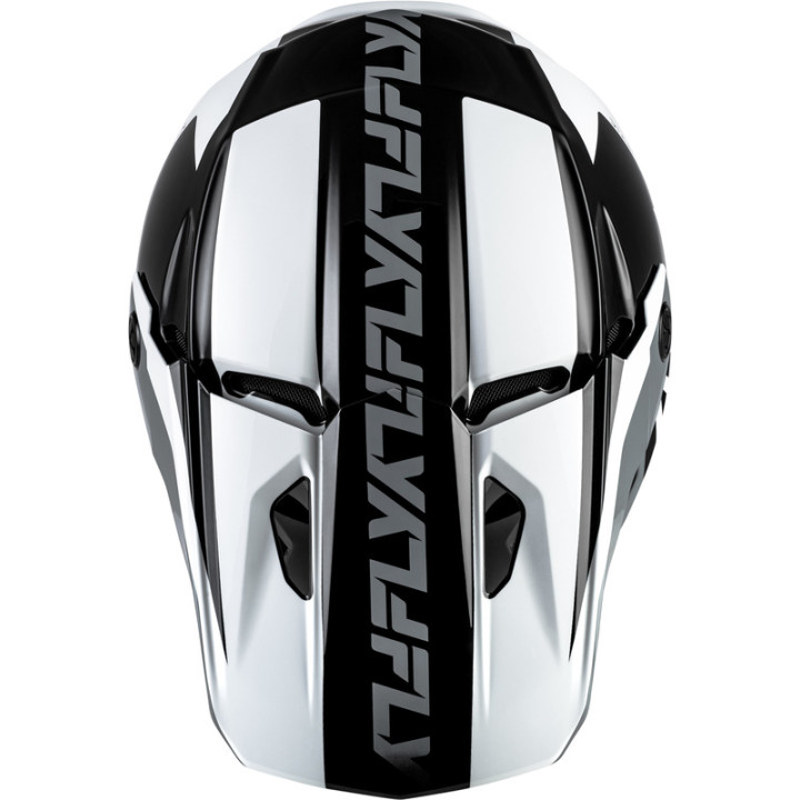 Casque FLY RACING Kinetic Crest - noir/blanc/gris | Oxmoto