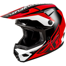 Casque FLY RACING Kinetic Crest - rouge/noir/blanc | Oxmoto