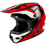 Casque FLY RACING Kinetic Crest - rouge/noir/blanc | Oxmoto