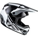 Casque FLY RACING Kinetic Crest - noir/blanc/gris | Oxmoto
