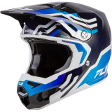 Casque FLY RACING Formula S Carbon Byte - Blue Carbon/blanc