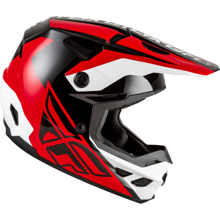 Casque FLY RACING Kinetic Crest - rouge/noir/blanc | Oxmoto
