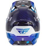 Casque FLY RACING Formula S Carbon Byte - Blue Carbon/blanc