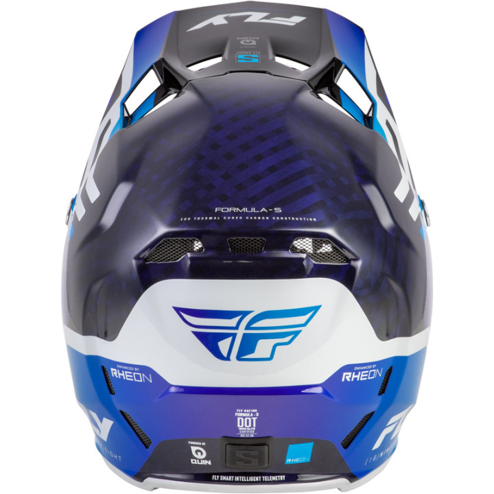 Casque FLY RACING Formula S Carbon Byte - Blue Carbon/blanc