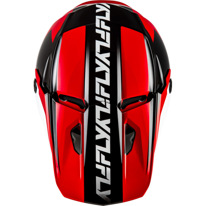 Casque FLY RACING Kinetic Crest - rouge/noir/blanc | Oxmoto