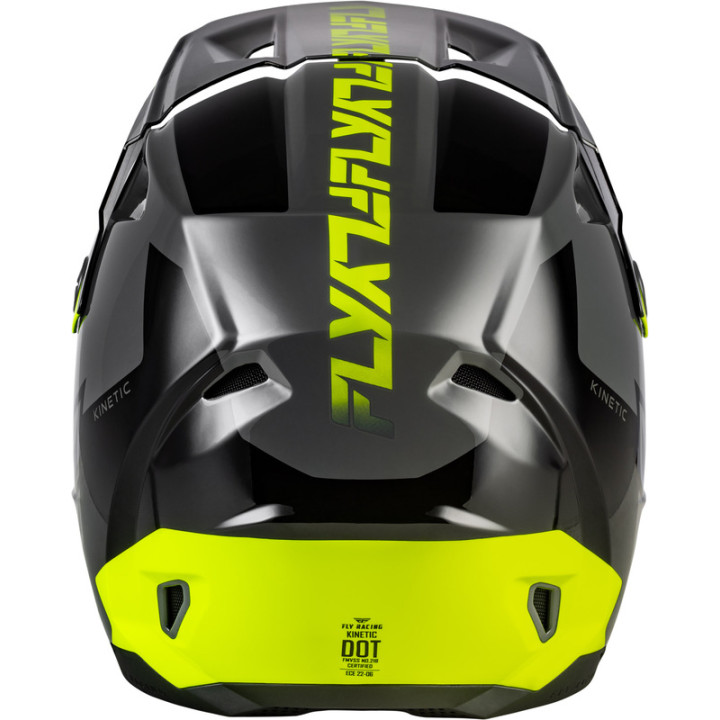 Casque FLY RACING Kinetic Crest - gris/noir/jaune fluo