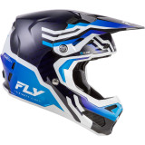 Casque FLY RACING Formula S Carbon Byte - Blue Carbon/blanc