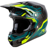 Casque FLY RACING Formula S Carbon Byte - Black Carbon/Teal/Lime