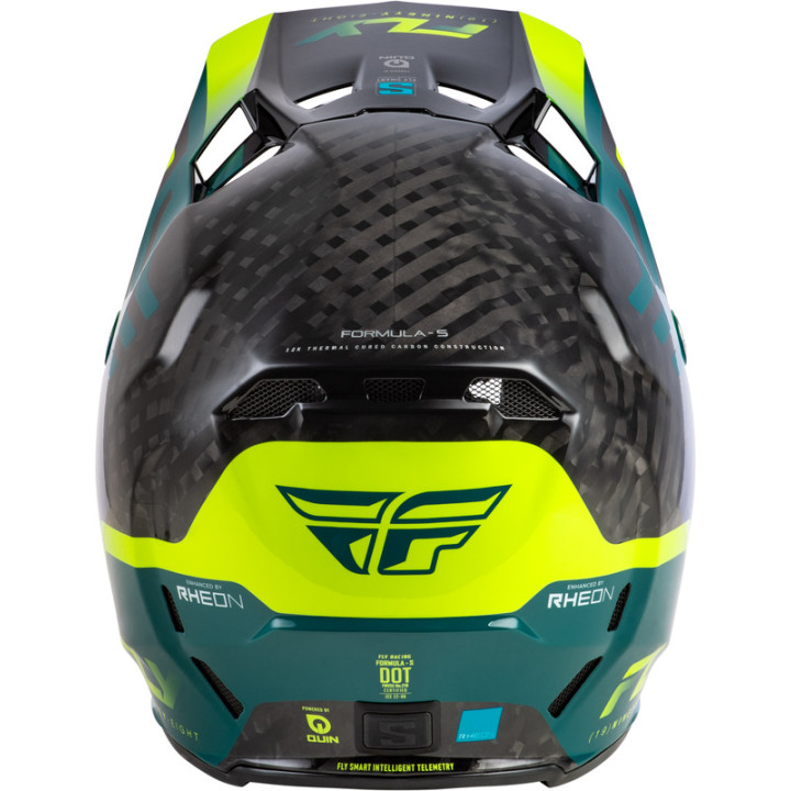 Casque FLY RACING Formula S Carbon Byte - Black Carbon/Teal/Lime