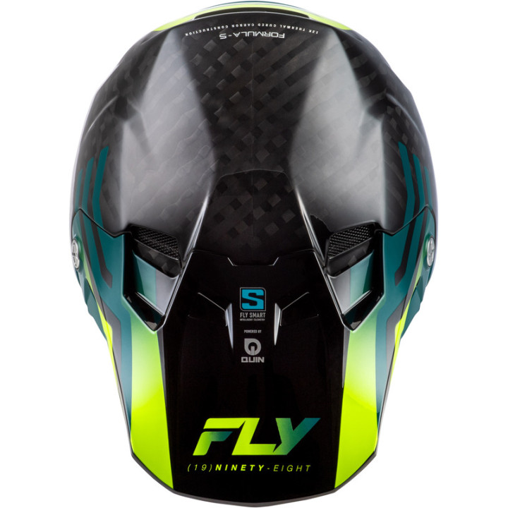 Casque FLY RACING Formula S Carbon Byte - Black Carbon/Teal/Lime