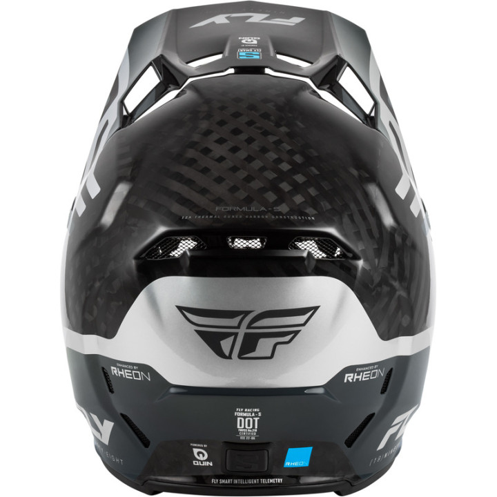 Casque FLY RACING Formula S Carbon Byte - Black Carbon/gris/argent