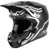 Casque FLY RACING Formula S Carbon Byte - Black Carbon/gris/argent