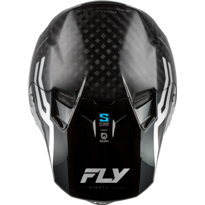 Casque FLY RACING Formula S Carbon Byte - Black Carbon/gris/argent