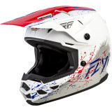 Casque enfant FLY RACING Kinetic Drip - rouge/blanc/bleu