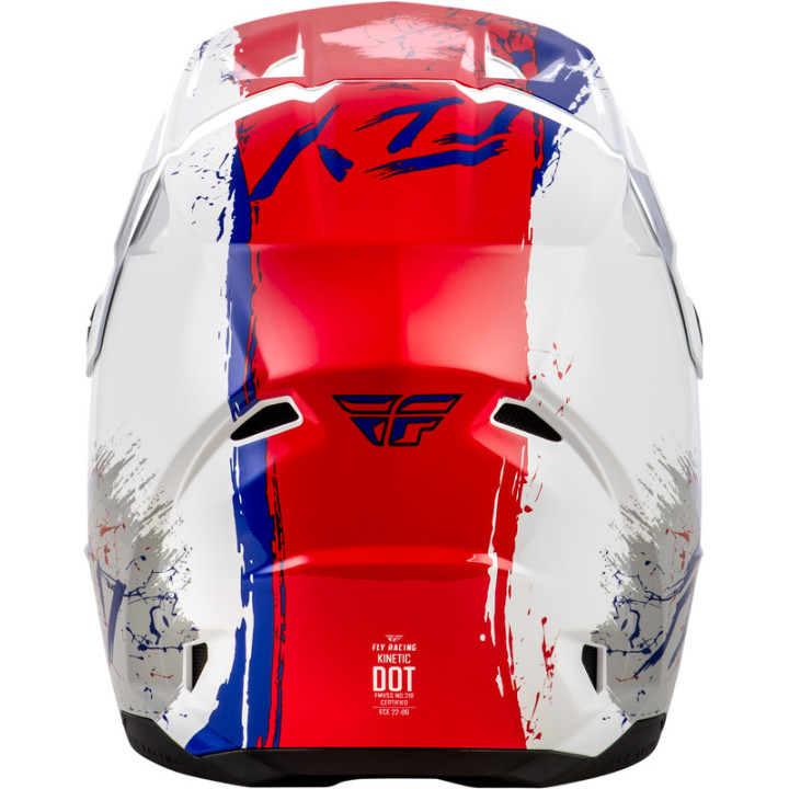 Casque enfant FLY RACING Kinetic Drip - rouge/blanc/bleu
