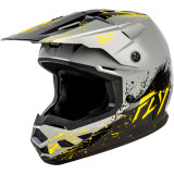 Casque enfant FLY RACING Kinetic Drip - gris/noir/jaune
