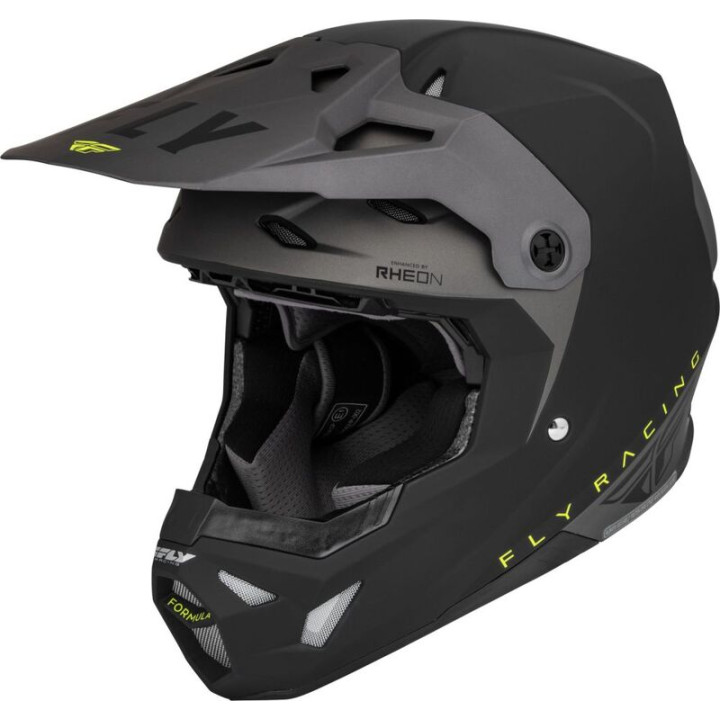 Casque FLY RACING Formula CP Slant Noir/Gris/Jaune Fluo