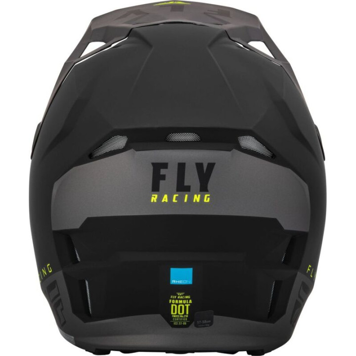 Casque FLY RACING Formula CP Slant Noir/Gris/Jaune Fluo