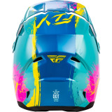 Casque enfant FLY RACING Kinetic Drip - turquoise/rose/jaune
