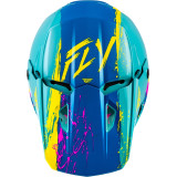 Casque enfant FLY RACING Kinetic Drip - turquoise/rose/jaune