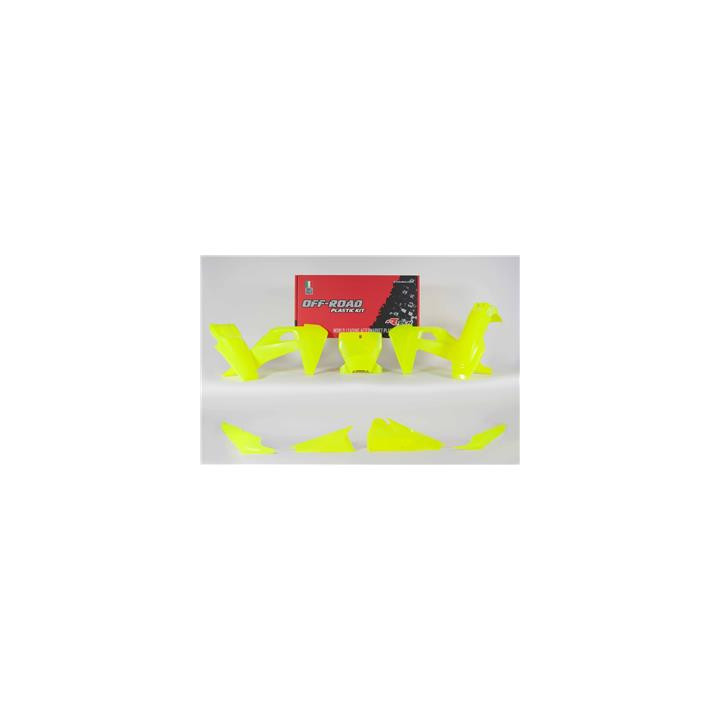 Kit plastique Racetech jaune fluo Husqvarna TC/FC | Oxmoto