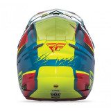 Casque FLY RACING F2 Carbon Mips Retrospec 2017 Rouge/Hi-Vizion